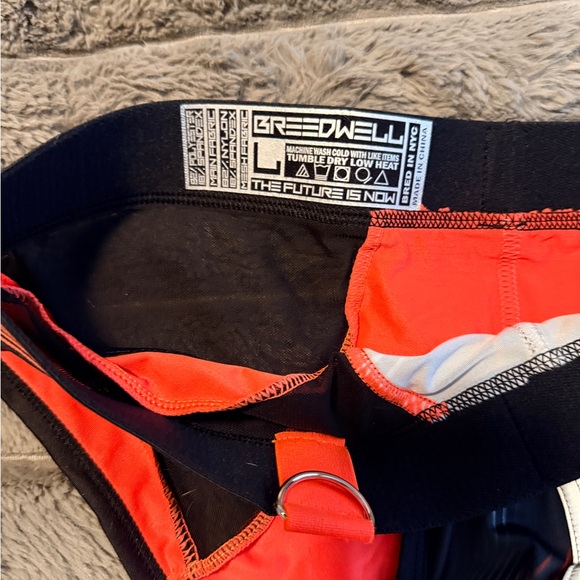 Breedwell Neon Orange and Black Men's Briefs - Picture 8 of 9